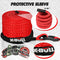 X-BULL Synthetic Winch Rope - Cable Kit -1/2" X 85ft 32000LBS Winch Line with Protective Sleeve Forged Winch Hook Safety Pull Strap go for 4WD Off Road Vehicle Truck SUV ATV UTV-Red