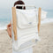 Business & Pleasure Co. Holiday Tommy Chairs - Set of 2 Reclining Backpack Beach Chairs - Antique White, 2-Pack