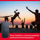 SanDisk Portable SSD, SDSSDE30 2TB, USB 3.2 Gen 2, Type C to A cable, Read speed up to 800MB/s, 2m drop protection