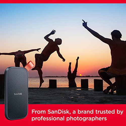 SanDisk Portable SSD, SDSSDE30 2TB, USB 3.2 Gen 2, Type C to A cable, Read speed up to 800MB/s, 2m drop protection
