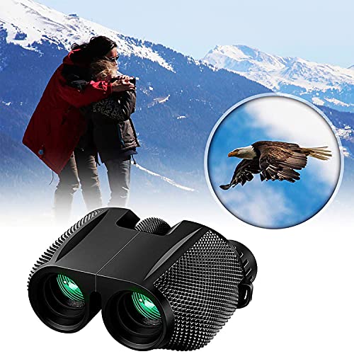 Foldable Waterproof BAK-4 Binoculars 10 x 25 Prism Hunts Birding Telescope Scope Light for Hunting, Bird Watching,Hiking,Camping and Concert