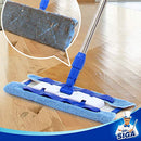 MR.SIGA Professional Microfiber Mop,Stainless Steel Handle - Pad Size: 42cm x23cm, 2 Free Microfiber Cloth Refills and 1 Dirt Removal Scrubber Included