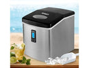 Devanti 120W Stainless Steel Portable Ice Cube Maker Machine, 3.2 Litre Capacity, Silver