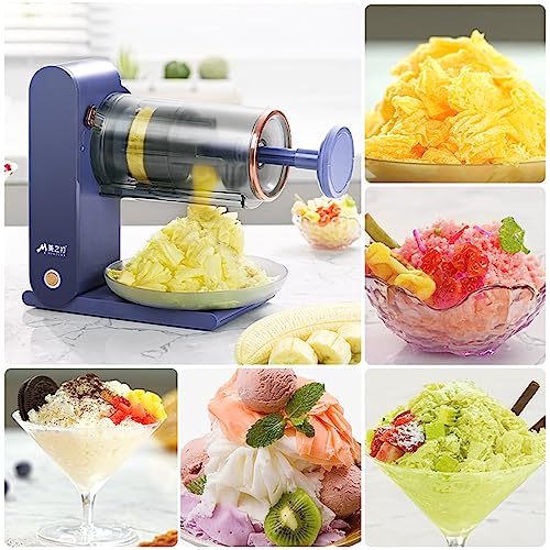 Ice Shaver, Electric Shaved Ice Machine with Ice Tray, Portable USB Charge Ice Crusher, Slushie Machine, Snow Cone Machine, for Ice Cream, Snowcone, Kakigori, Bingsu, Cocktail Maker for Home
