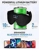 MUSICOZY Sleep Headphones Bluetooth Sleep Mask 3D Wireless Music Sleeping Headphones Headband Eye Mask Sleep Earbuds for Side Sleepers Men Women with Thin Stereo Speakers Cool Tech Gadgets Gifts