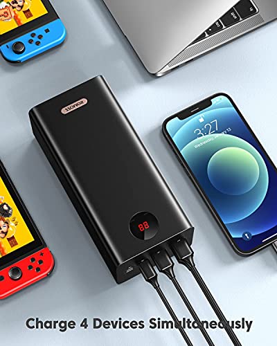 ROMOSS 60000mAh USB C Power Bank, 22.5W Max Portable Charger Phone Battery Pack with 4 Outputs and 3 Inputs Fast Charge External Battery Bank for iPhone, iPad, Android and More