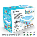 Kiddie Pool, 185cm × 148cm × 56cm Inflatable Pool with Inflatable Soft Floor, Cool Summer Swimming Pool for Kids and Family, Blow Up Pool for Backyard, Garden, Indoor, or Outdoor