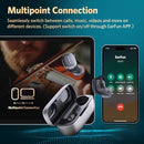 EarFun Free Pro 3 Noise Canceling Wireless Earbuds, Snapdragon Sound with Qualcomm aptX™ Adaptive, 43dB Noise Reduction, 6 Mics ENC Bluetooth Earbuds, Multipoint Connection, Custom EQ, Brown Black