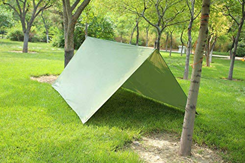 3 x 3 Meters Portable Waterproof Outdoor Camping Shelter, Sunshade Rain Tarp Tent Hammock Rain Fly Easy Set Up