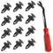 DanziX 100 Piece Nylon Bumper Fastener Rivet Clips， Automotive Furniture Assembly Expansion Screws Kit Auto Body Clips 8mm + 1 Plastic Fastener Remover