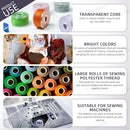 Swpeet 72Pcs 36 Colors Bobbins Sewing Threads Kit, Prewound Bobbins and Thread Spools per Polyester Sewing Thread Spools for Sewing Machine, Sewing Supplies for Hand, Travel, DIY and Home