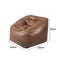 MARLOW Bean Bag Chairs Cover Without Filler, Large Lazy Sofa Cover, PU Leather Recliner Storage Bags Cover,Home Game Lounger for Kids Adults, Indoor Outdoor (400L Capacity, Brown, 100 × 80 cm)
