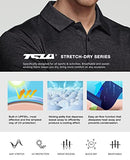 TSLA Men's Long Sleeve Cooling Polo Shirts, UPF Sun Protection Stretch Cool Dry Golf Shirt, Active Business Casual Shirts MTK49-BLK XX-Large