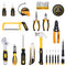 DEKOPRO 198 Piece Home Repair Tool Kit, Wrench Plastic Toolbox with General Household Hand Tool Set