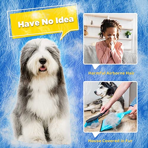 [Upgrade Version] Pet Grooming Glove - Gentle Deshedding Brush Glove - Efficient Pet Hair Remover Mitt - Enhanced Five Finger Design - Perfect for Dog & Cat with Long & Short Fur - 1 Pair