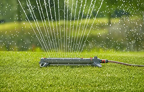 Gardena 18714-80 AquaZoom Fully Adjustable Oscillating Sprinkler, for Flexible, Leak Proof and Precise Watering, Made in Germany