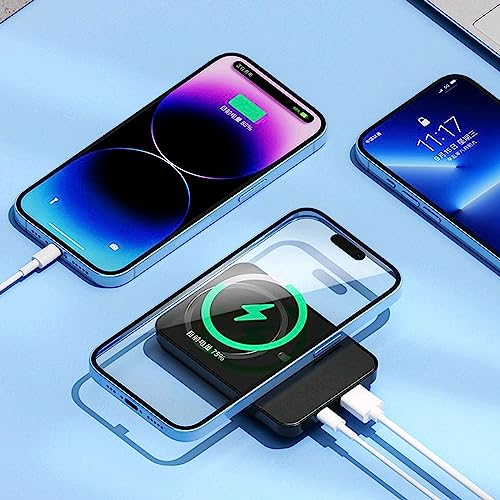 Wireless Power Bank,PDKUAI Magnetic Wireless Portable Charger,10000mAh Power Bank with PD 22.5W Fast Charging USB Port, Magnetic Battery Compatible with Magesafe for iPhone 12,13,14 &15 Series