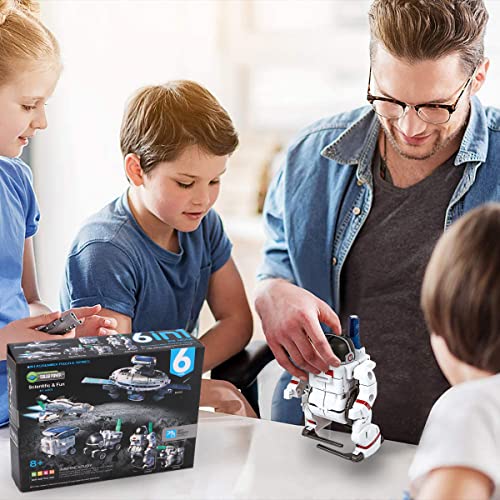 REMOKING 6 in 1 Space Solar Robot Kit,STEM Projects for Kids Age 8-12,DIY Educational Building Science Experiment Kit,Engineering Kit for 8 9 10 Year Old Teen Boys Girls Christmas Birthday Gifts