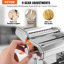 VEVOR Pasta Machine, 9 Adjustable Thickness Settings Pasta Maker Machine, Noodle Maker 150 Stainless Steel Pasta Rollers and Cutter, Manual Pasta Machine Perfect for Spaghetti Pasta Lasagna Fettuccini