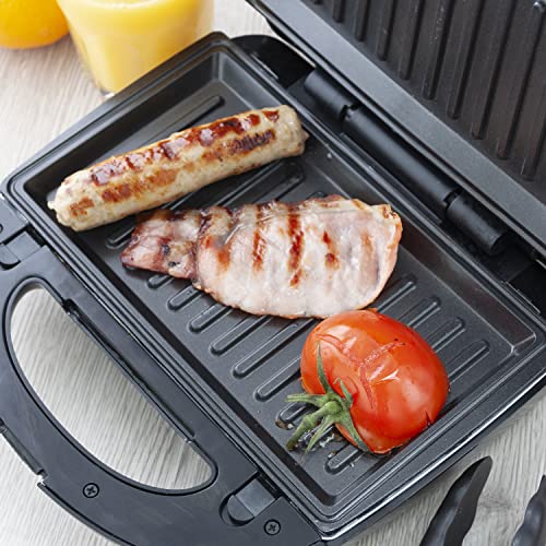 Sensio Home Multi Functional 3 in 1 Stylish Waffle, Deep Fill Sandwich, Panini or Grill Maker Machine Interchangeable Non Stick Easy Clean Plates, Secure Lock Plus Ready & Power Lights, Powerful Iron