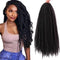 Marley Afro Braid Hair Extensions, Kinky Curly Bulk Twist Crochet Braids 24 Strands/Pcs, 65G (18"6pcs, 1B#)