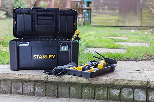 Stanley STST1-75521 Essential 19" Toolbox with Metal latches, Black/Yellow, Inch