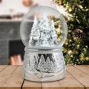 100mm Silver Reindeer in The Woods Snow Globe by The San Francisco Music Box Company