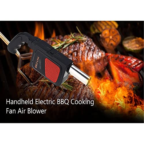 Electric BBQ Fan, BBQ Fan Air Blower Portable Handheld Electricity Air Blower BBQ Cooking Fan Air Blower Fire Bellows Tool for Barbecue Outdoor Picnic Camping Hiking