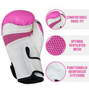 Stealth Sports 6oz Kids Boxing Gloves for Boys & Girls – Soft Padded Junior Training Gloves for Aged 6 to 11 Years - Punch Bag, MMA, Kickboxing, Muay Thai, Sparring, Boxing Mitts for Kids (Pink)