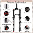 【AU Stock】 26/27.5/29 Travel 120mm MTB Air Suspension Fork, Rebound Adjust 1 1/8 Straight Tube QR 9mm Manual Lockout XC AM Ultralight Mountain Bike Front Forks