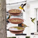 Bird Trays Tree Mounted for Bird Feeder Bird Bath Bowl, Decorative Bird Feeder for Wooden Fence Wall Tree Deck Stakes (3)