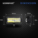 UCINNOVATE 2 Pack 7" LED Light Bar, 12V 12000LM Offroad Driving Lights Work Bar Lamp IP67 Waterproof Combo Beam LED Lights for Car Boat Truck 4x4