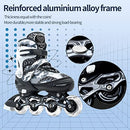 Adjustable Roller Blades, Inline Skates for Girls Kids, Light Up Adult Roller Blades Skates for Boys Girls Children Teens Women Outdoor Indoor(Black Camo)