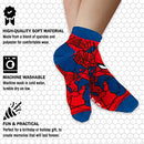 Marvel Spider-man Socks for Boys, 10 Pairs Low Cut Socks for Boys Ages 3-9, Red, One size