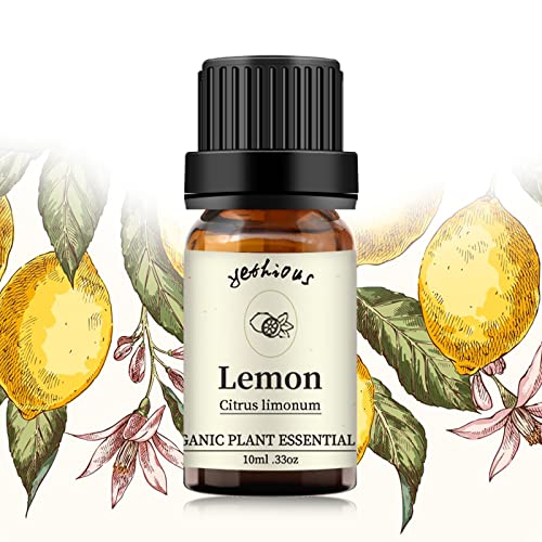 yethious Lemon Essential Oils Organic 100% Pure Lemon Oil Lemon Scented Oil for Diffuser & Aromatherapy 10ML