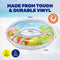 [3PCE] Summer Splash Inflatable Swim Rings Durable and Tough, Portable and Lightweight, Easy to Inflate, Ideal for Beach and Pool (90cm x 31cm x 28cm)