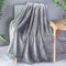 Ultra Soft Double Sided Microfiber Polyester Blanket for Extra Warmth in Bed, Luxury Light Weight Flannel Throw Perfect for Keep Warm snuggling on The Sofa Couch Chair (130cmX180cm, Grey)
