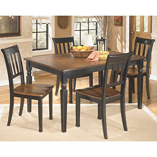 Signature Design by Ashley Owingsville Rustic Farmhouse Dining Room Table, Black & Brown