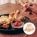 Wooden Spoon, 50 PCS Disposable Wooden Tableware Ice Cream Dessert Spoon for Parties, Picnics, Daily Use (6.3 Inch)