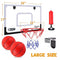Upgrade Basketball Hoop Set - Extra Large 26" x 17" Pro Indoor Basketball Hoop for Door & Wall with 2 Balls, Complete Accessories, Basketball Toy Gift Perfect for Boys Girls Teens Adults