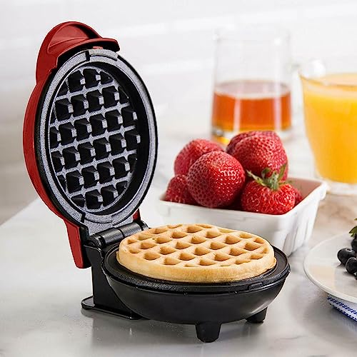 E Etron Mini Waffle Maker Non Stick Baking Pan Pancake Heating Breakfast Making Machine