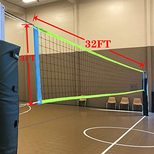 Zdgao Volleyball Net Replacement for Outdoor & Indoor, 32x3FT Heavy Duty Volleyball Net for Backyard, Schoolyard, Beach (Net Only)