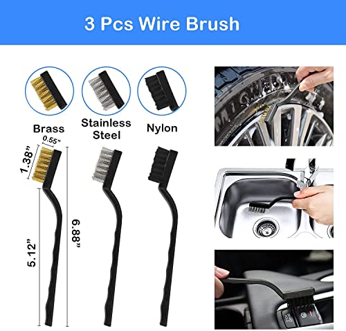 22pcs Car Cleaning Tool Kit Car Wash Kit, Car Detailing Brush Set, Auto Detailing Drill Brush Set,Car Cleaning Brushes for Cleaning Wheels,Dashboard,Interior,Exterior,Leather,Air Vents,Emblems.