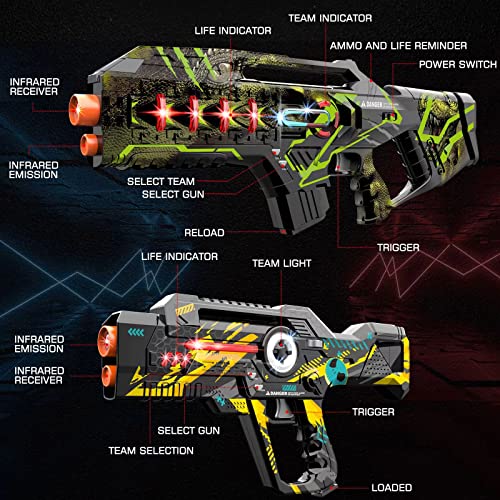 Laser Tag, Lazer Tag Sets with Gun and Vest Set of 4, Gift Ideals for Kids Age 8+ Year Old Cool Toys, Outdoor Game for Teenage Boys, Girls,Adults and Family