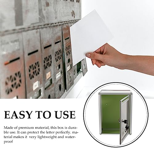 Suggestion Box Metal Letter Box Metal Drop Box Stainless Steel Mailbox Wall Mount Locking Mailbox Office Business Parcel Box for Door Wall Mailbox 28. 5x21. 5x10. 5cm Wall Mounted Lock Box