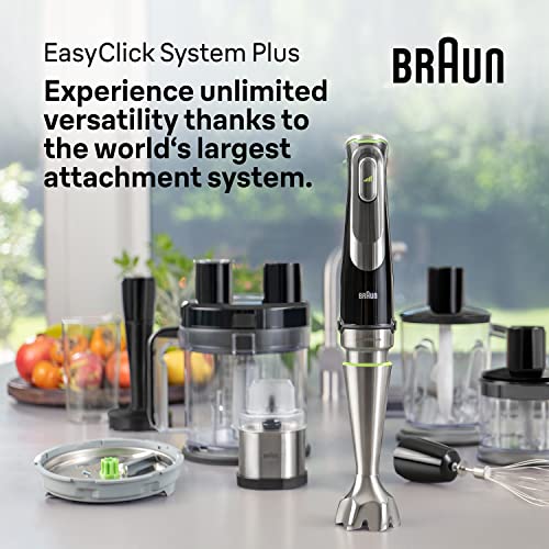 Braun Household MultiQuick 9 Hand blender, Mixer, XL Food Processor, Active PowerDrive Technology, 1200W, MQ9187XLI, Black
