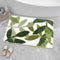 ZebraSmile Green Bath Rug with Non Slip Back Strong Water Aabsorbent Leaves Plush Microfiber Small Rug for Bathroom Floor Cute Indoor Shower Mat Doormat 17.5 X 25.5IN