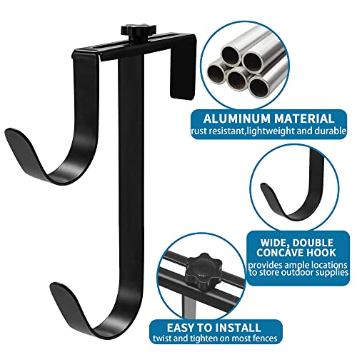 Zhitaoxun Adjustable Aluminum Pool Pole Hanger,Pool Fence Hooks for Pool Poles, 2pcs Swimming Pool Pole Hook,Heavy Duty Fence Hooks for Pool Hose Pool Skimmer Accessories