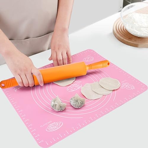 Plastic Handle Rolling Pin Non-Stick Silicone Rolling Pins,Mini Rolling Pin for Kids,Mini Silicone Rolling Pin,3 Pcs Rolling Pin Dough Roller,Silicone Rolling Pins Small Kitchen Dough Rolling Pins