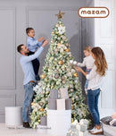 Mazam LED Christmas Tree 2.1M 7FT Xmas Tree Green Decorations with 400pcs LED Bulbs and 900 Tips